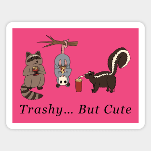 Trashy But Cute - Raccoon, Opossum, & Skunk Magnet